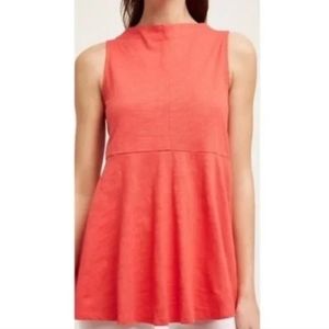 Anthropologie Coral Sleeveless Top
